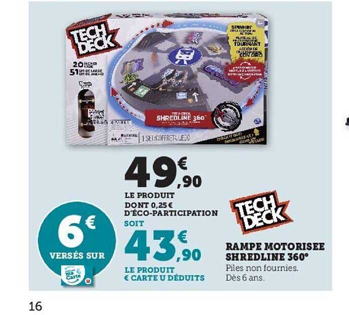 rampe motorisée shredline 360° tech deck