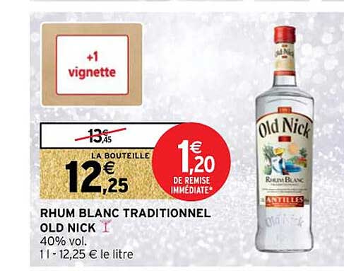 rhum blanc traditionnel old nick