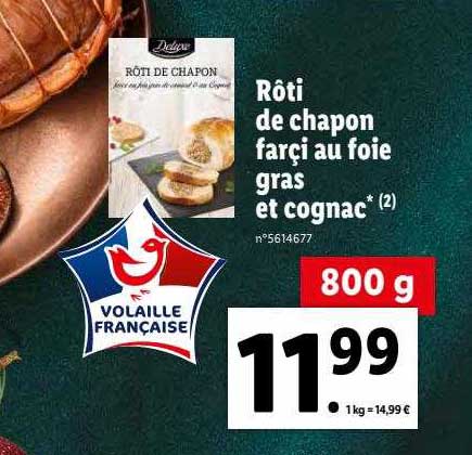 rôti de chapon farci au foie gras et cognac deluxe