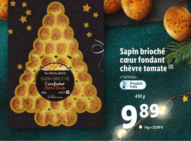 Sapin Brioché Cœur Fondant Chèvre Tomate