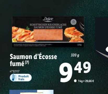 saumon d'écosse fumé deluxe