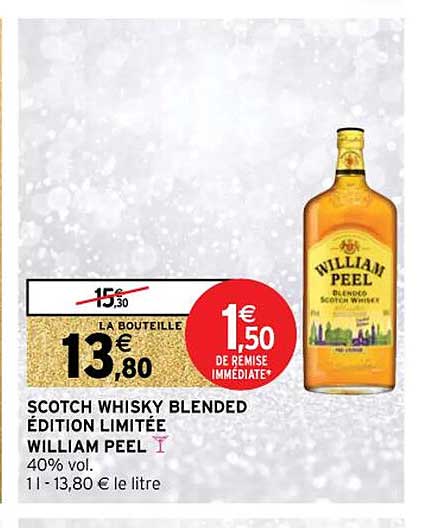 Scotch Whisky Blended édition Limitée William Peel