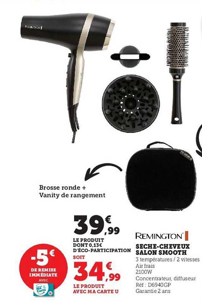 sèche-cheveux salon smooth remington
