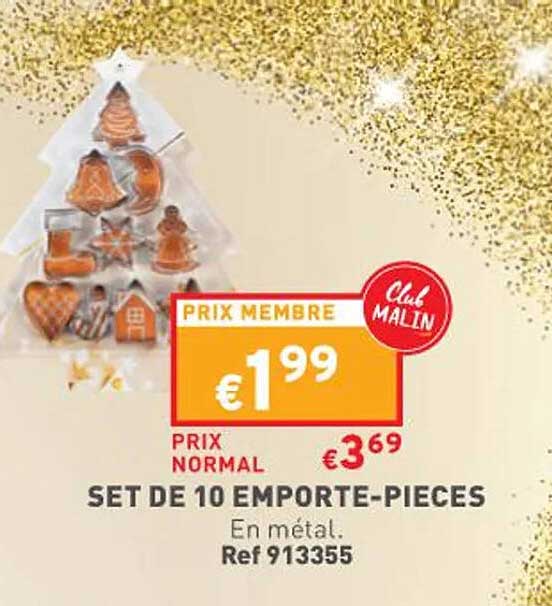 set de 10 emporte-pièces