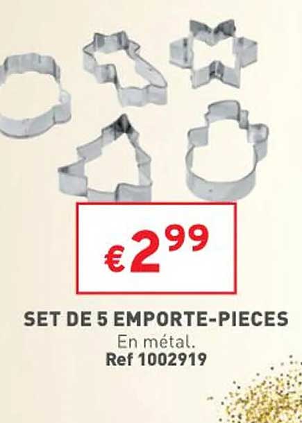set de 5 emporte-pièces