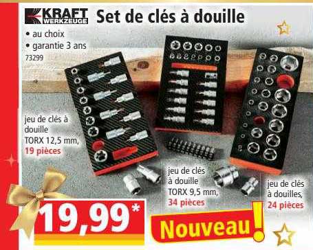 set de clés à douille kraft werkzeuge
