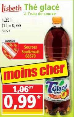 thé glacé à l'eau de source lisbeth