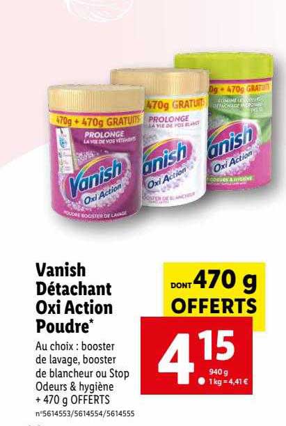 vanish détachant oxi action poudre