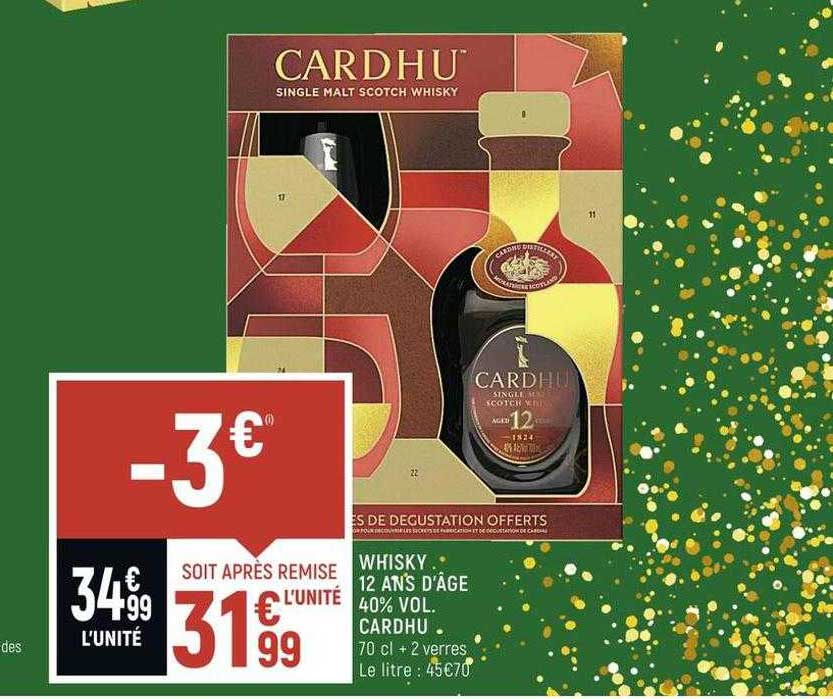 whisky 12 ans d'âge 40% vol. cardhu