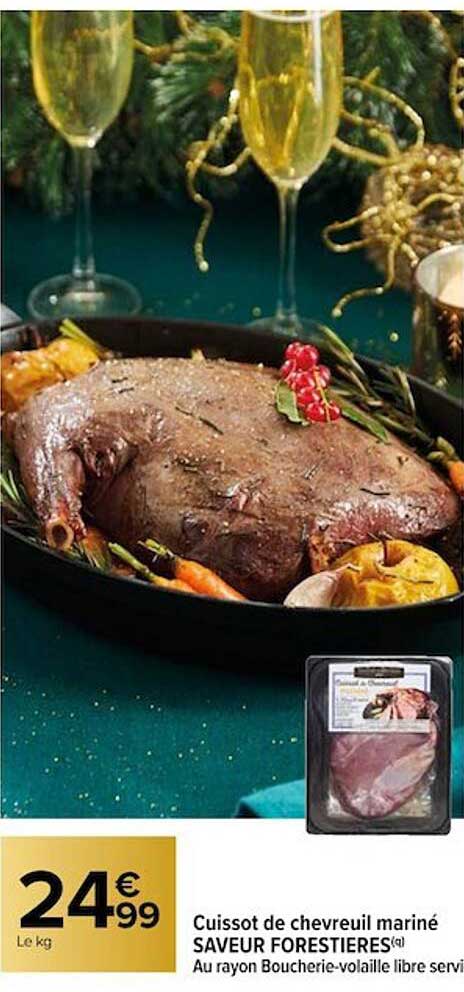 cuissot de chevreuil mariné saveur forestières