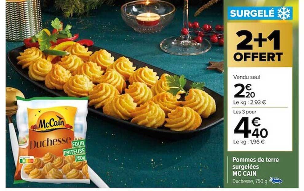pommes de terre surgelées mc cain