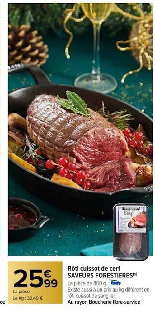 Rôti Cuissot De Cerf Saveurs Forestières