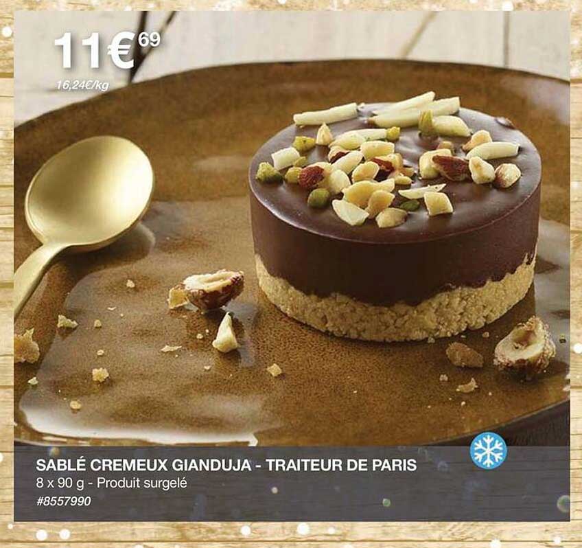 Sablé Crémeux Gianduja - Traiteur De Paris