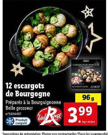 12 Escargots De Bourgogne