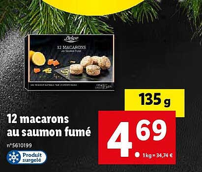 12 Macarons Au Saumon Fumé