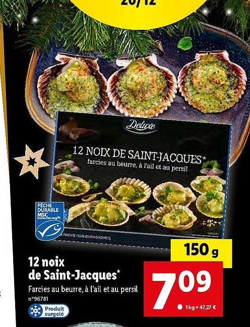12 noix de saint-jacques