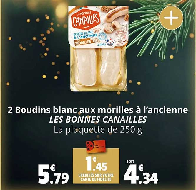 2 boudins blanc aux morilles à l'ancienne les bonnes canailles