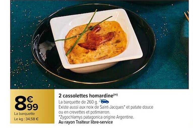 2 cassolettes homardine