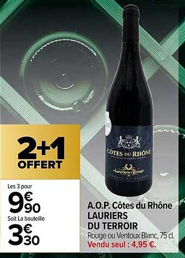 a.o.p. côtes du rhône lauriers du terroir