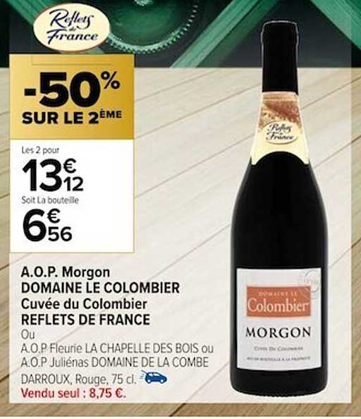 a.o.p. morgon domaine le colombier cuvée du colombier reflets de france