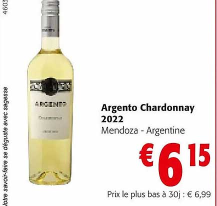 argento chardonnay 2022 mendoza - argentine