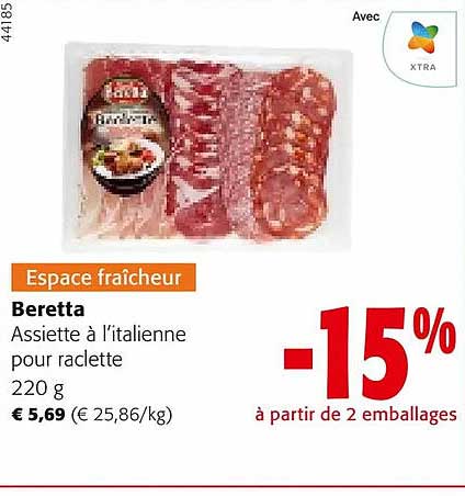 assiette à l'italienne pour raclette beretta