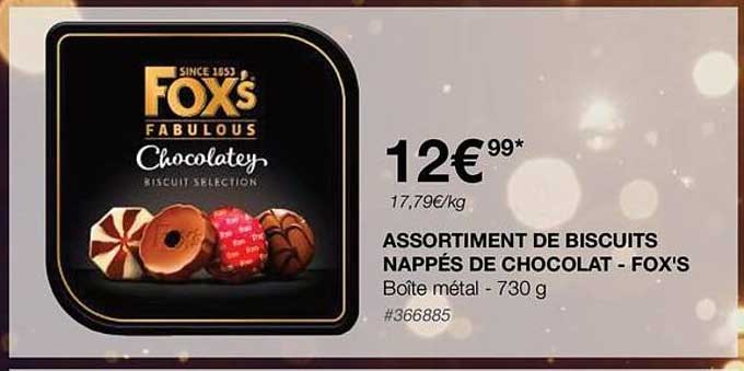 Assortiment De Biscuits Nappés De Chocolat - Fox's