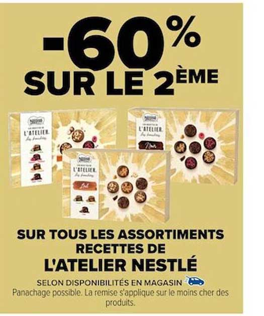 assortiments recettes de l'atelier nestlé