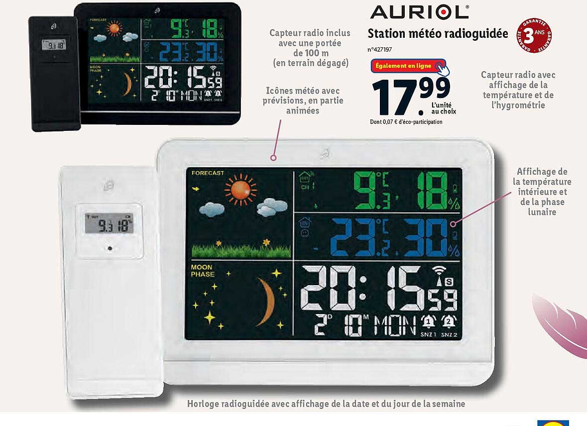 auriol station météo radioguidée