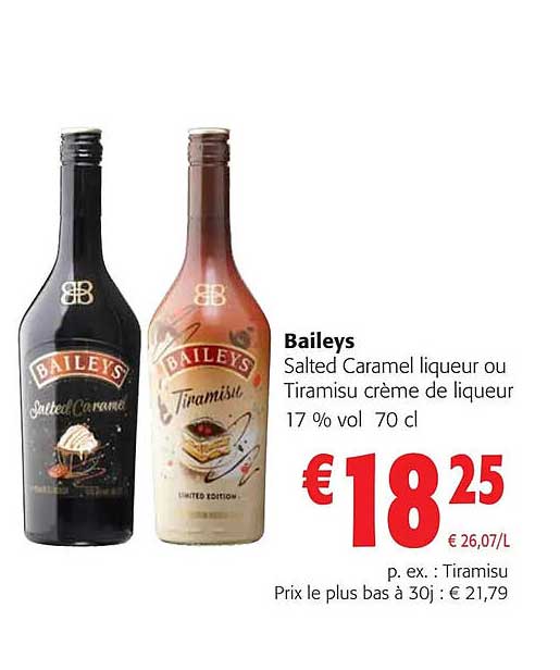 baileys salted caramel liqueur ou tiramisu crème de liqueur