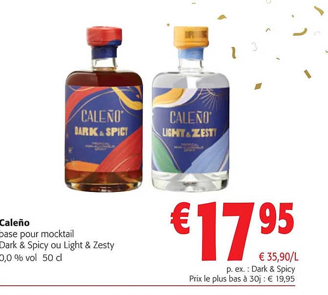 Base Pour Mocktail Dark & Spicy Ou Light & Zesty Caleño