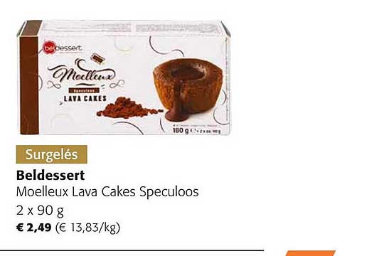 beldessert moelleux lava cakes speculoos
