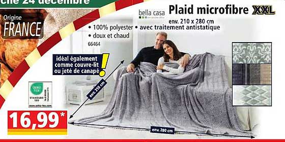 Bella Casa Plaid Microfibre Xxl