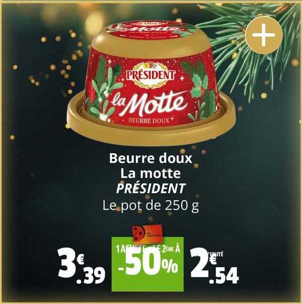 beurre doux la motte président