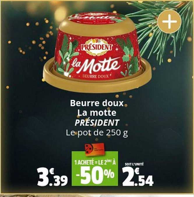 beurre doux la motte président