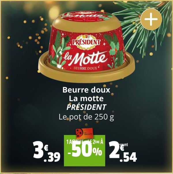 beurre doux la motte président