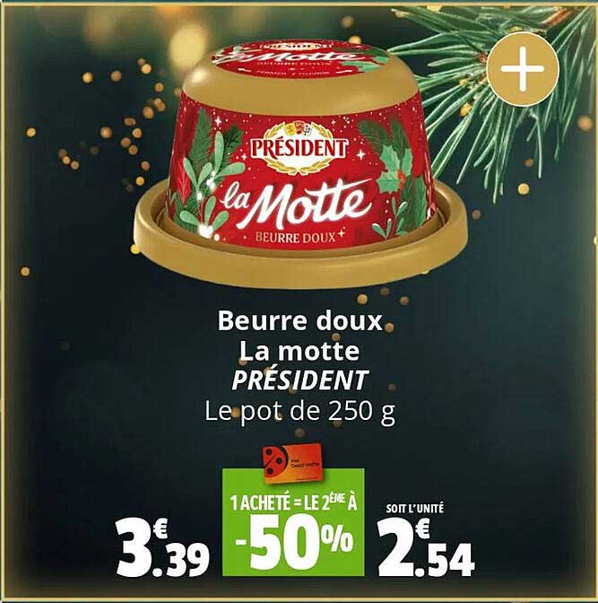 beurre doux la motte président