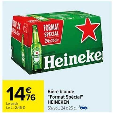 bière blonde "format spécial" heineken