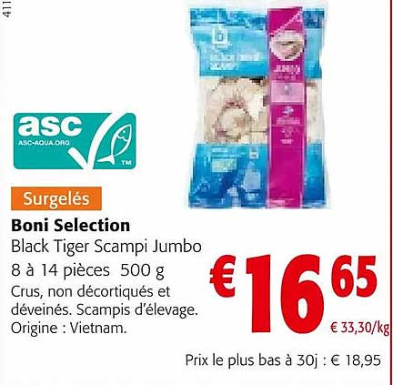 Black Tiger Scampi Jumbo Boni Selection