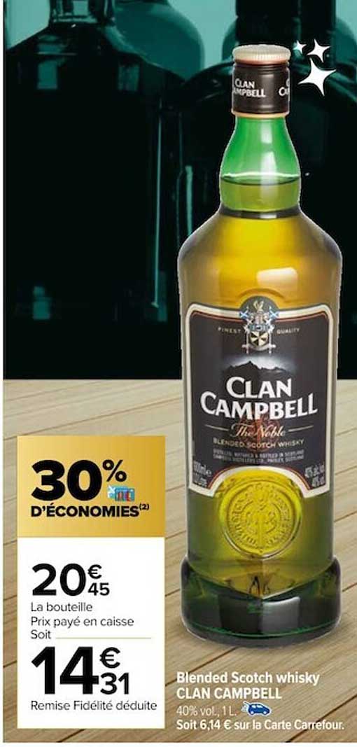 blended scotch whisky clan campbell