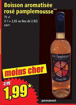 Boisson Aromatisée Rosé Pamplemousse