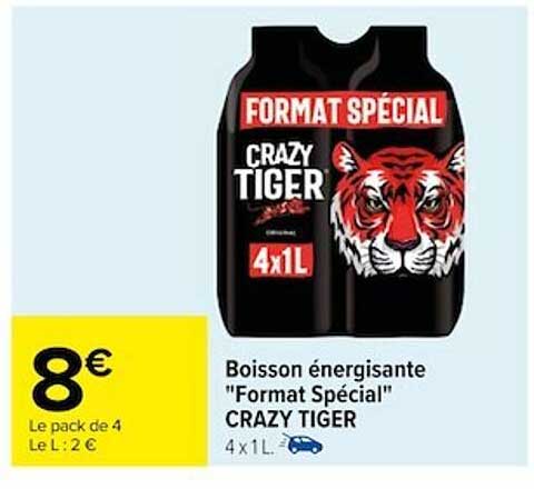 boisson énergisante "format spécial" crazy tiger