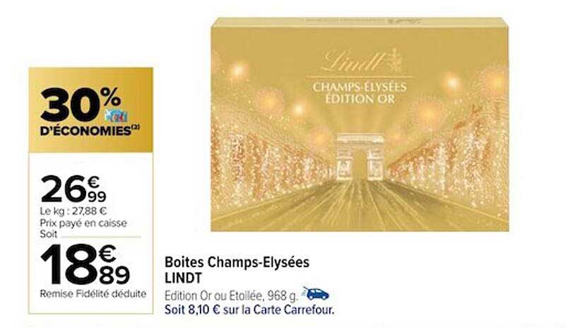 boîtes champs-élysées lindt