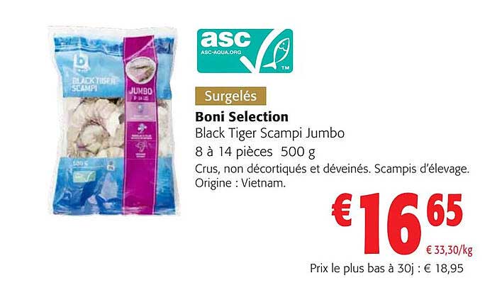 boni selection black tiger scampi jumbo