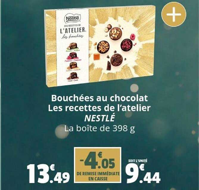 bouchées au chocolat les recettes de l'atelier nestlé
