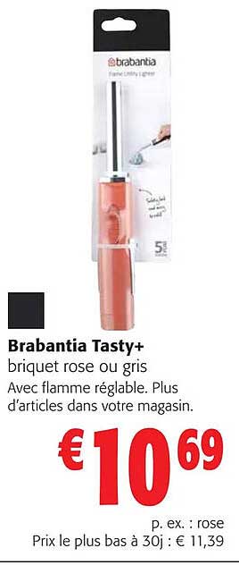brabantia tasty+ briquet rose ou gris