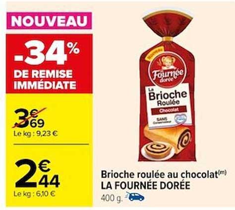 brioche roulée au chocolat la fournée dorée