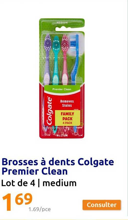 Brosses à Dents Colgate Premier Clean