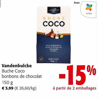 Buche Coco Bonbons De Chocolat Vandenbulcke