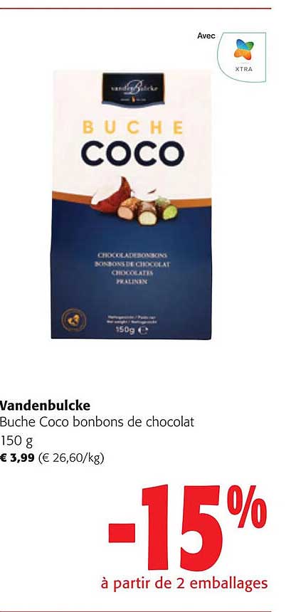 Buche Coco Bonbons De Chocolat Vandenbulcke